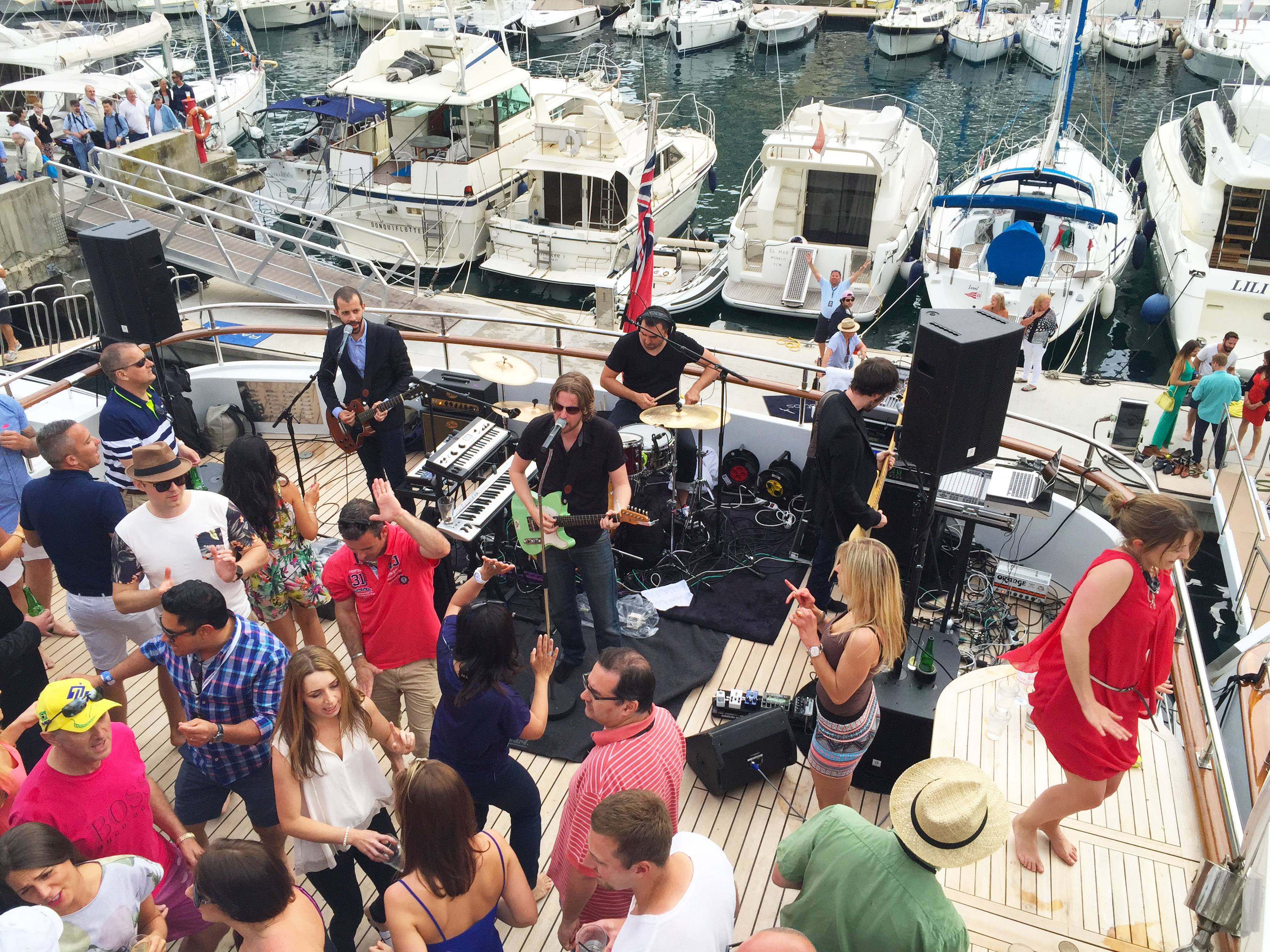 band on a yacht